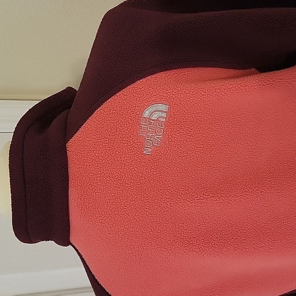 The North Face Berry Pink Red Fleece Full Zip Sweater Jacket Women's L - Picture 6 of 10